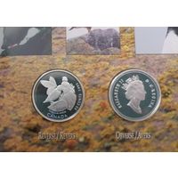 Набор монет птицы Канады 1995 г. 2 шт.