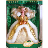 Кукла Барби_Barbie Happy Holidays от Mattel_1994_год_Коллекционный выпуск, серия Happy Holidays_НОВАЯ_В упаковке!