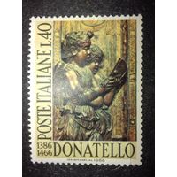 Италия 1966 Скульптура Донателло чистая марка