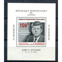 Конго (Киншаса) - 1964г. - Годовщина смерти Джона Кеннеди - полная серия, MNH [Mi bl. 6] - 1 блок