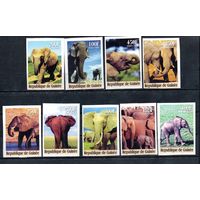 Слоны Гвинея 2000 г. серия из 9 марок