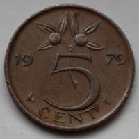 5 центов 1979 г. Нидерланды.