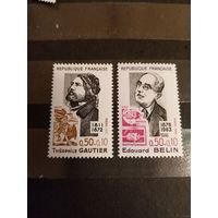 1972 Франция персоналии чистая полная серия клей MNH** 1-12