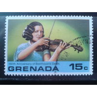 Гренада 1978 Скрипачка, исполняет Бетховена