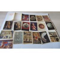 Памятники искусства древнего Самарканда. Полный набор 16 открыток.