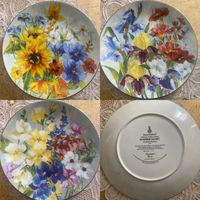 Тарелка коллекционная Цветы Ирисы Подсолнухи и др Англия Royal Doulton  винтаж
