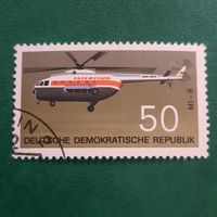 ГДР 1969. Вертолет МИ-8. Марка из серии