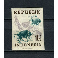 Индонезия (Локальные выпуски) - 1949 - 75-летие Всемирного почтового союза 10S - [Mi.179B] - 1 марка. MNH, MLH.  (Лот 67Bi)