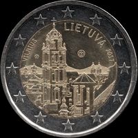 Литва 2 евро 2017 г. "Вильнюс" КМ#228 (17-40)