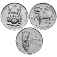 Андорра набор 3 монеты 2002 UNC
