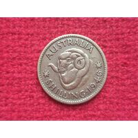 Австралия 1 шиллинг 1946 г. Серебро 0.500.