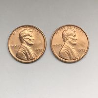 1 цент США 1972 D и 1973 - 2 монеты