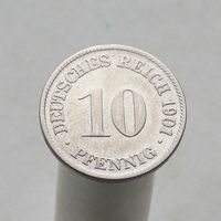 Германия 10 пфеннигов 1901 D
