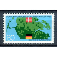 Германия (ФРГ) - 1985г. - 30 лет декларации между Боном и Копенгагеном - полная серия, MNH [Mi 1241] - 1 марка