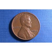 1 цент 1958 D. США.