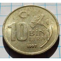 Турция 10.000 лир, 1997   Надпись на гурте T.C.      ( 1-2-4 )