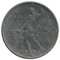 Италия 50 лир 1976