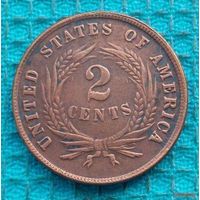 США 2 цента 1865 года