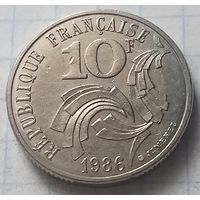 Франция 10 франков, 1986 Свобода, Равенство, Братство     ( 6-3-5 )