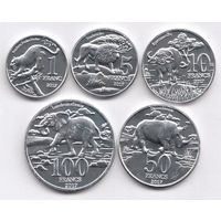 Катанга (Конго) набор 5 монет 2017 UNC