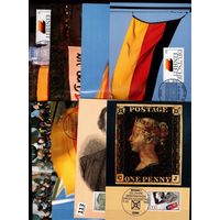 ГЕРМАНИЯ 1990 - 8 почтовых карточки - ФЛАГИ - ИСКУССТВО - ИСТОРИЯ - КУЛЬТУРА