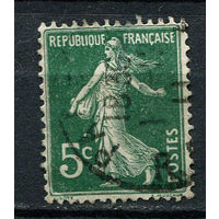 Франция - 1906 - Жница 5С - (есть тонкое место) - [Mi.116x] - 1 марка. Гашеная.  (Лот 100CF)
