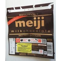 Шоколад Meiji. Япония. Упаковка от шоколадки.