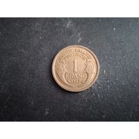 Франция 1 франк 1937г.
