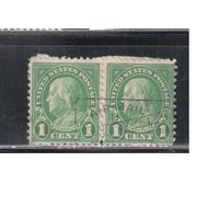 США-1922, (Мих.260 F), гаш.    , Стандарт, Личности, Президенты , Франклин, пара