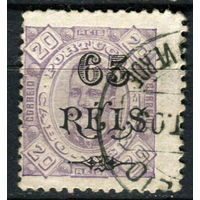 Португальские колонии - Кабо-Верде - 1902 - Надпечатка нового номинала 65 REIS на 20R - [Mi.62] - 1 марка. Гашеная.  (Лот 133AO)