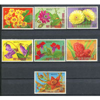 Экваториальная Гвинея - 1976г. - Южноамериканские цветы - полная серия, MNH, номинал 0,5 с небольшой вмятинкой [Mi 911-917] - 7 марок