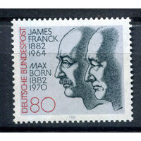 Германия (ФРГ) - 1982г. - Джеймс Фарнк и Макс Борн, физики, Нобелевские лауреаты - полная серия, MNH с отпечатком [Mi 1147] - 1 марка
