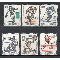 Спорт Чехословакия 1963 год серия из 6 марок
