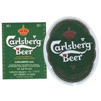 Этикетка пива Carlsberg Дания Ф058