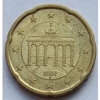 Германия 20 евроцентов 2007 г. D