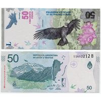 Аргентина. 50 песо (образца 2018 года, P363b, серия B, UNC)