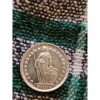 Швейцария 1/2 франка 1962 серебро
