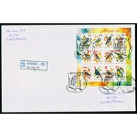 Беларусь 2006 год Художественный маркированный конверт ХМК со спецгашениями Девятый стандартный выпуск "Птицы сада" (мелованная бумага)