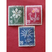 Швейцария 1946 г. Цветы.