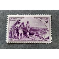 Марка США 1942 год 150 лет штату Кентукки