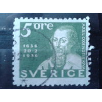 Швеция 1936 Граф Аксель - основатель шведской почты