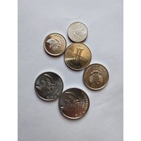 Индонезия комплект монет 6 шт.