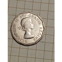 Канада 5 центов 1960 года .