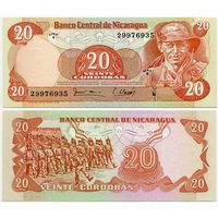 Никарагуа. 20 кордоба (образца 1979 года, P135, UNC)