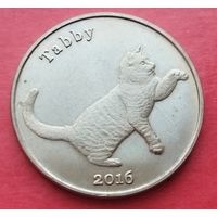 Остров Строма, 1 фунт 2016. Полосатая кошка.