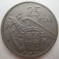 Испания 25 песет 1957 г. (g)