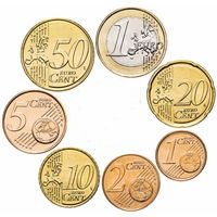 Австрия набор евро 2009 (7 монет) UNC (без 2 евро)