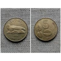 Финляндия 5 марок 1996/фауна/ Нерпа