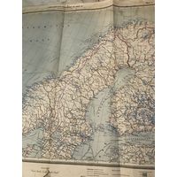 Карта Исландия-Ленинград.Генеральный штаб.1946г