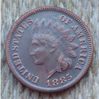 США 1 цент 1885 года